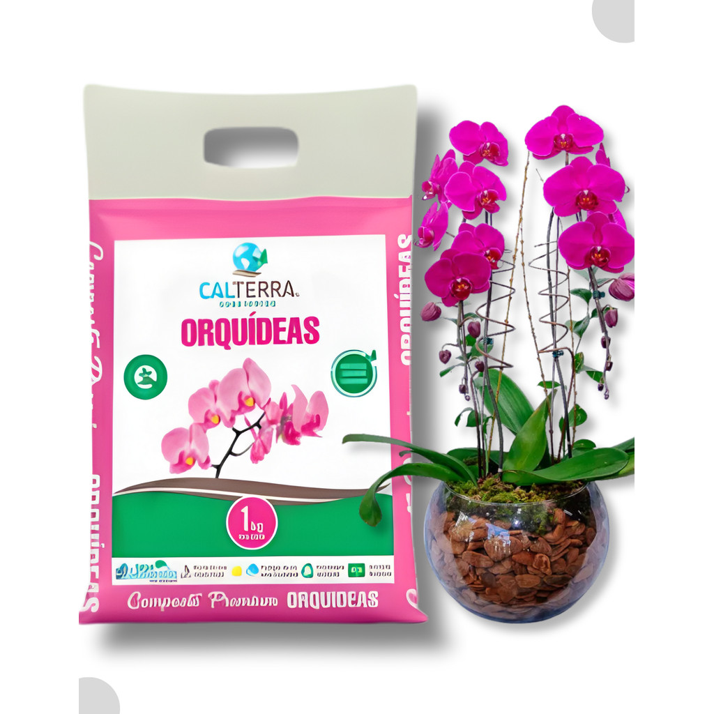 Substrato Terra Especial Orquídeas Adubo Enraizamento 1kg