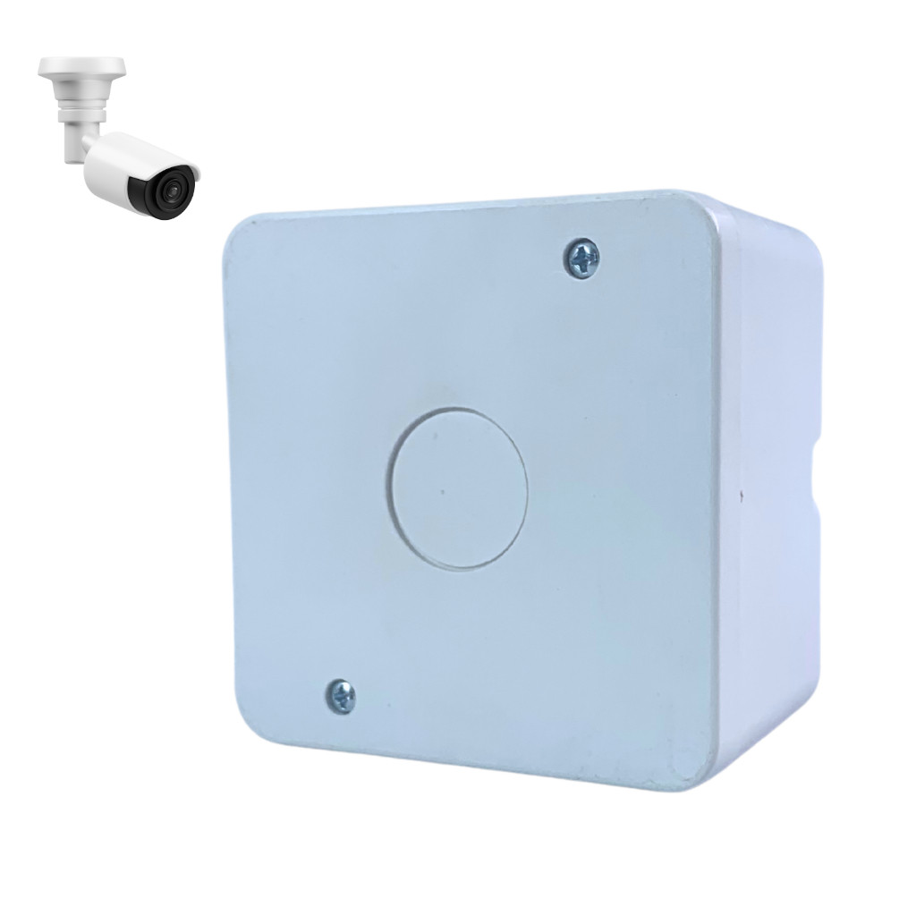 Kit 4 Caixas Sobrepor Camera CFTV Plástica Organizadora Câmeras Externa Câmera Plástico
