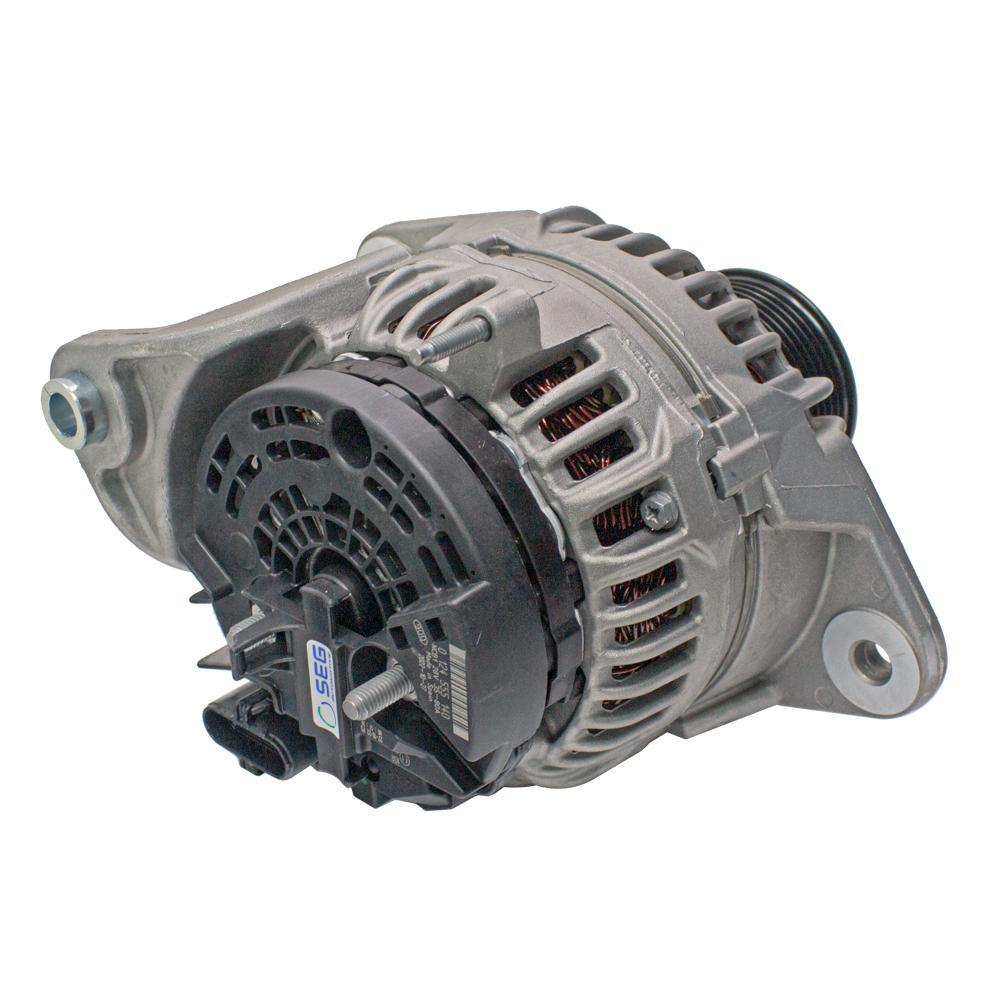 Alternador Volvo Fh Fm Fmx 400 440 460 480 500 520 Após 2006 24V 80A 8 Vias com Polia Plug 5 Pinos