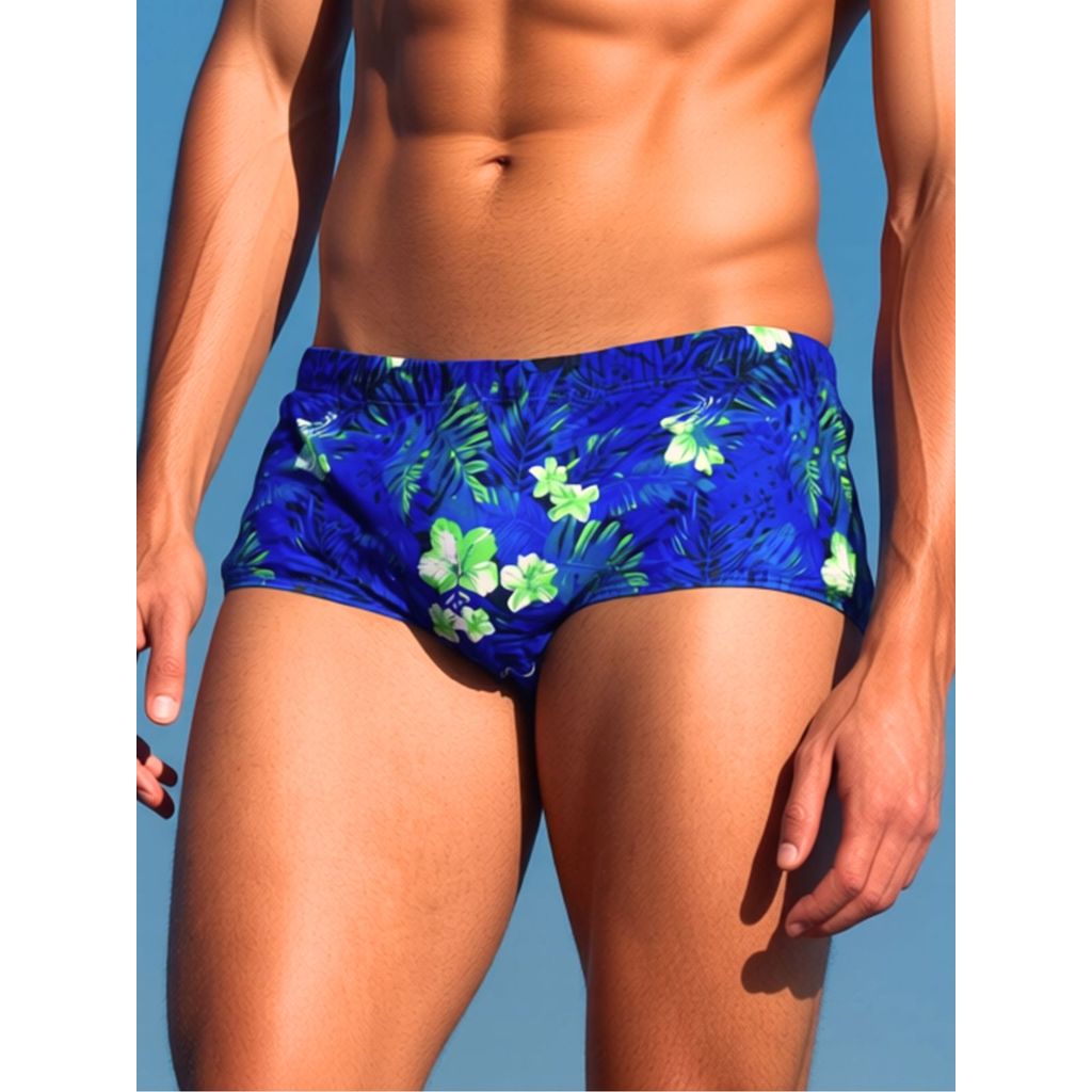 Sunga Boxer Tropicalia Com Bojo Removível Masculina Estilo Resort Moda Praia Verão Bienpati