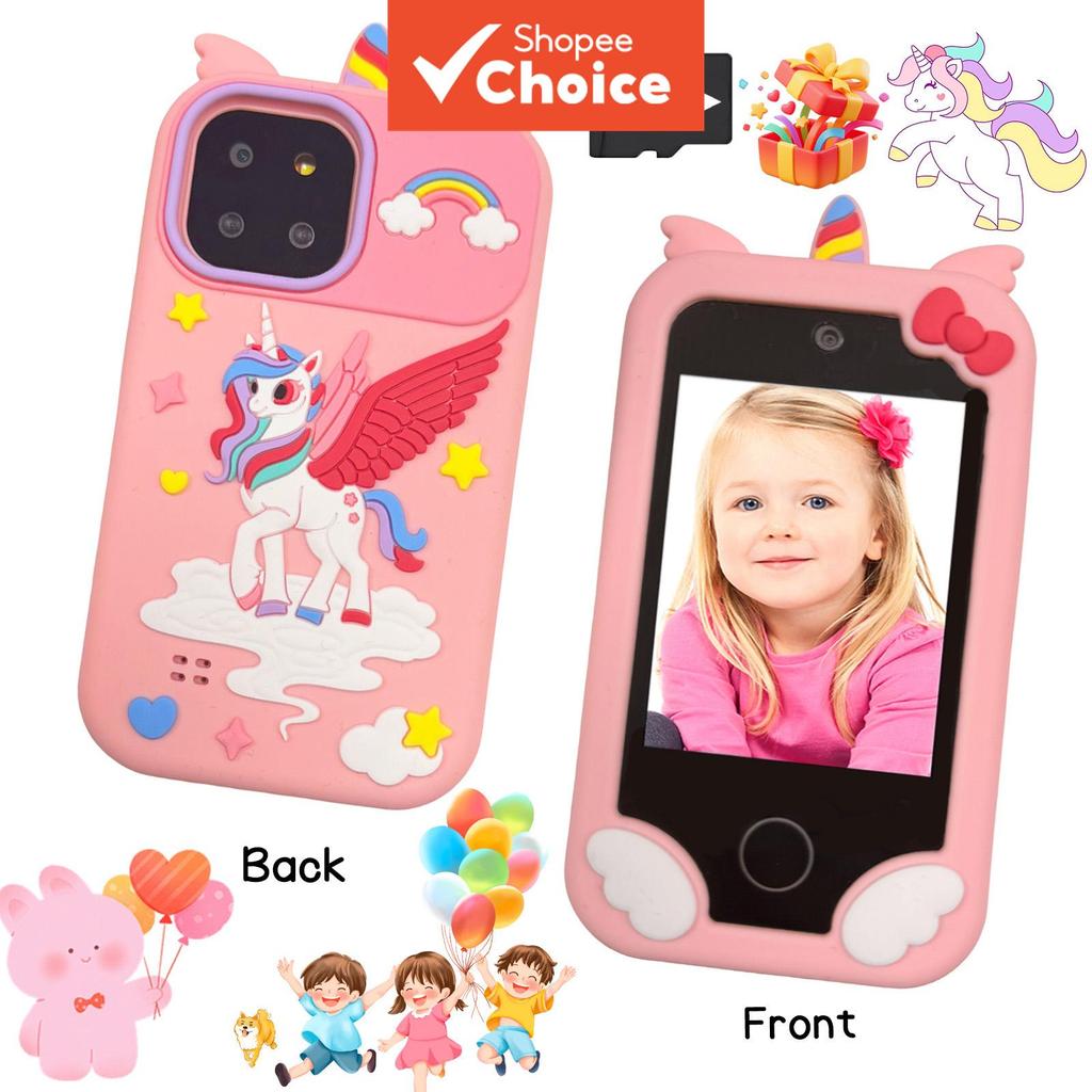 Smartphone Infantil para 3-12 anos, Presentes de Natal e Aniversário, Tela Sensível ao Toque, Câmeras Duplas, Funções