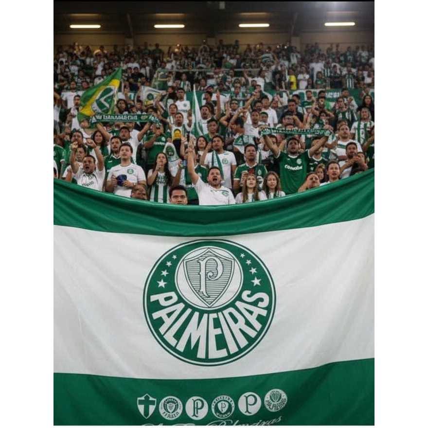 Bandeira Palmeiras 1,50x1,00 Grande Torcida Decorativa Tecido Poliéster