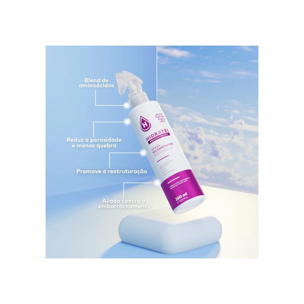 Kit Reconstrução Shampoo + Condicionador + Spray - Hidratei · foto 2