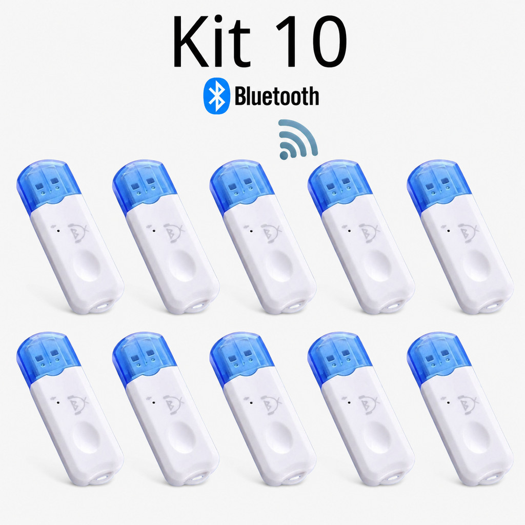 KIT 3 /5 /10 Adaptador Receptor Bluetooth USB Para Som Carro Caixa Micro System EL-1830