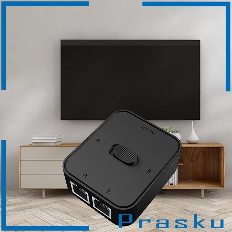 [Prasku] Adaptador De Internet Ethernet 2 Maneiras 2 Em 1 Switcher Fácil De Transportar Sem Interferência Elétrica Conec