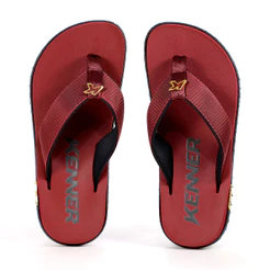 Chinelo Kenner Kivah Bordô e Preto - Juvenil