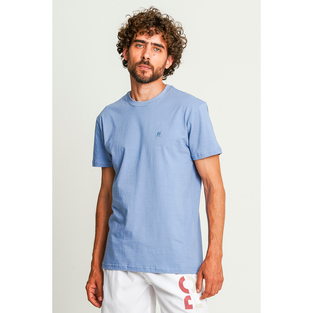 Camiseta Básica Confortável Polo Wear Azul Claro