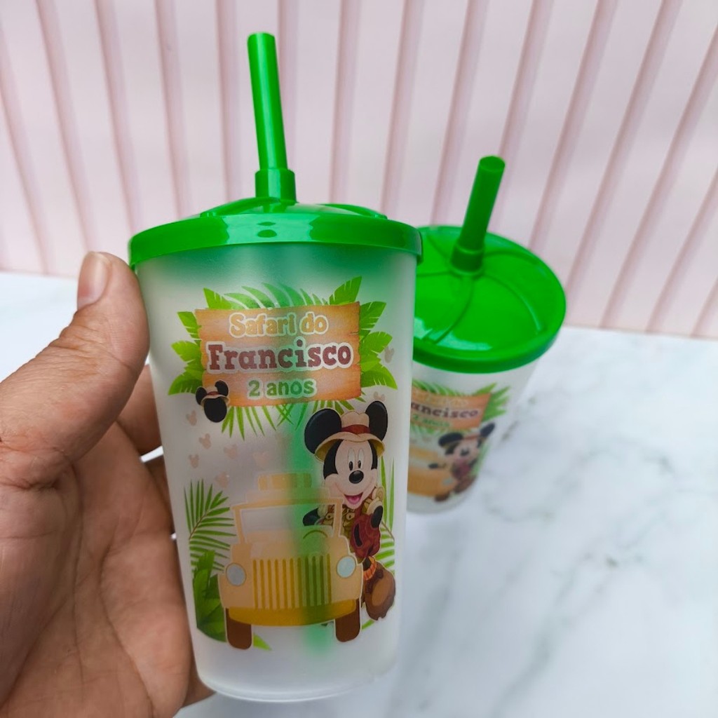 Copo Ecológico Personalizado Madagascar| Lembrancinha Aniversário Infantil | Fazemos Qualquer Tema