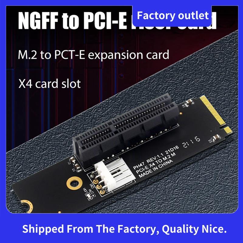 NGFF M . 2 Para PCI-E 4X Riser Cartão M2 Chave PCIe X4 Adaptador Com Indicador LED SATA Power Mineração Bitcoin