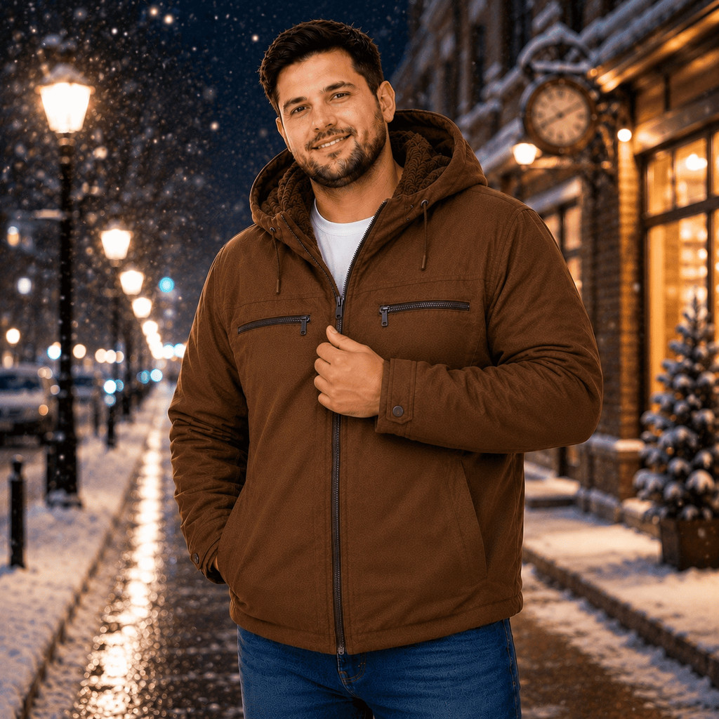 Jaqueta Sarja Plus Size Masculina Peluciada Por Dentro G2 G3 G4 G5 Casaco Inverno Forrado Pelinho Conforto Premium