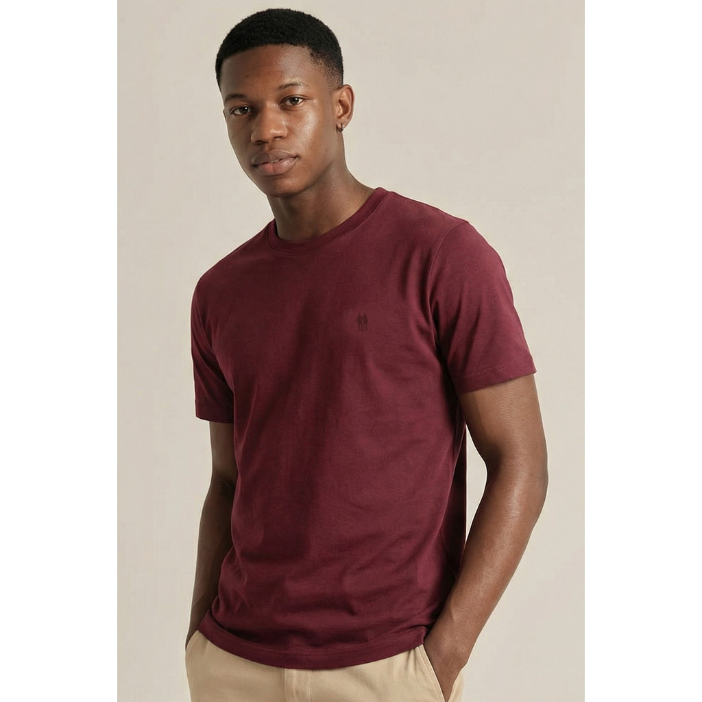 Camiseta Básica Confortável Polo Wear Vinho