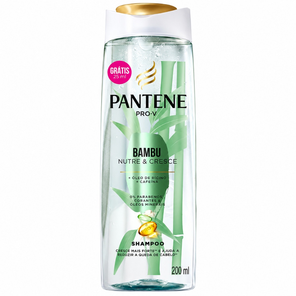 Shampoo Pantene Bambu Nutrição e Crescimento 200ml