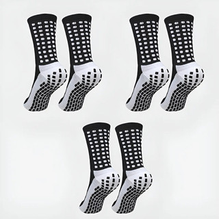 Kit 3 Pares Meia Esportiva Antiderrapante De Futebol Treino