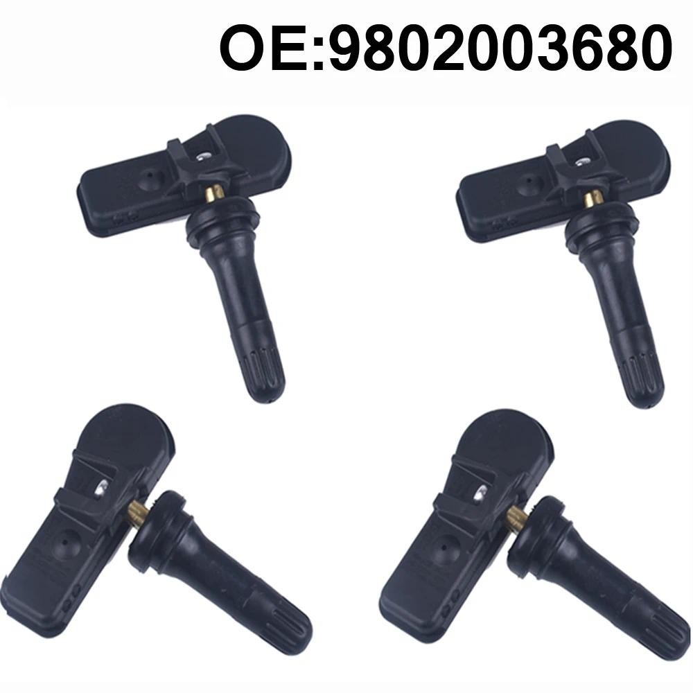 4 PCS Sensor De Monitor De Pressão De Pneu De Carro TPMS 9802003680 Para Citroen c4 2014 2015 2016 2017 C5 DS4 DS5 DS9