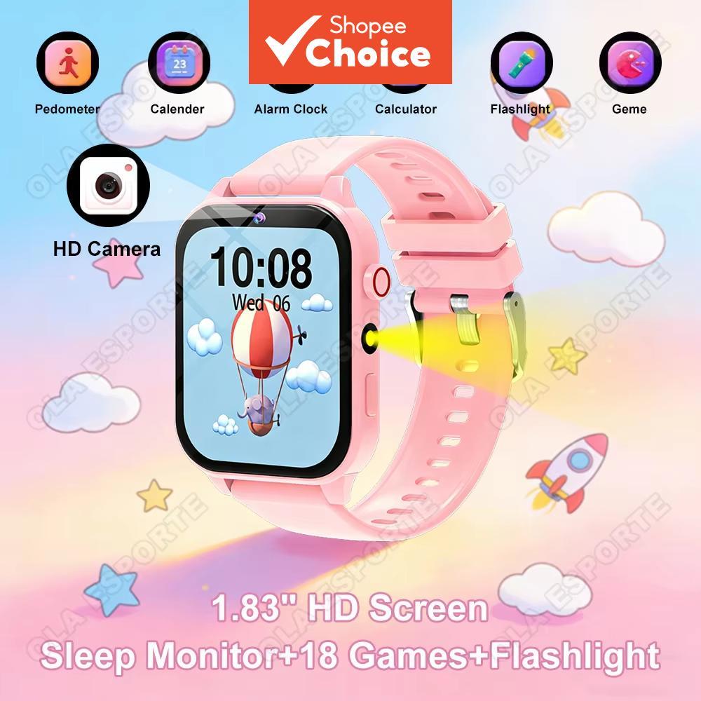 Novo Smartwatch com 18 Jogos HD, Câmera com Flash, Iluminação, Despertador, Calculadora e Função Relógio de Pulso