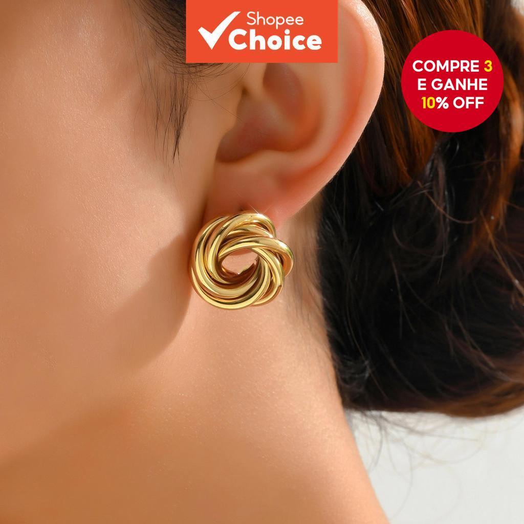 Brincos Irregulares De Agulha De Prata Para Mulheres-Joias Hipoalergênicas De Luxo Leve Es...