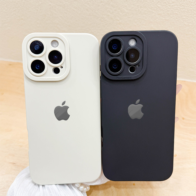 Capa Para iPhone 17 Pro Max Air 13 16 15 14 12 11 XS XR 7 8 Plus Apple Logotipo Etiqueta De Metal Silcionone Macia ZYCas em Oferta na Shopee