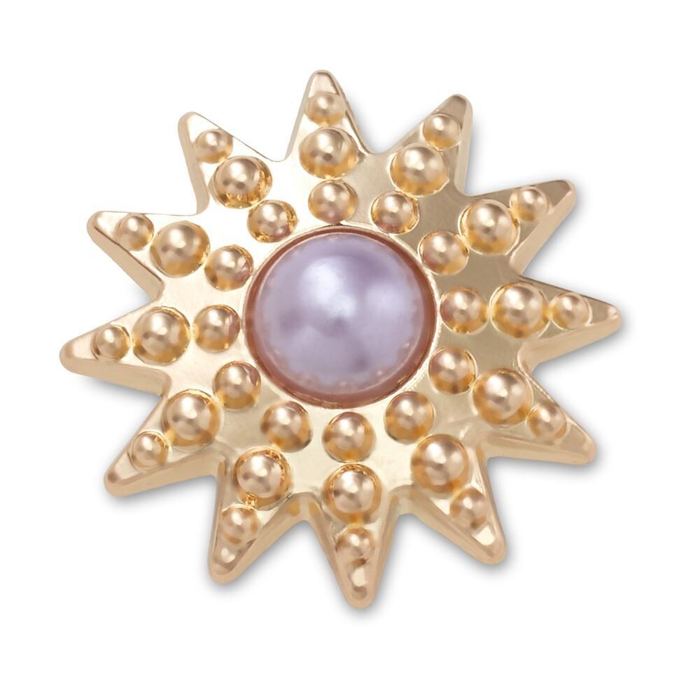 Jibbitz™ Estrela Dourada Pérola Roxa Único em Oferta na Shopee