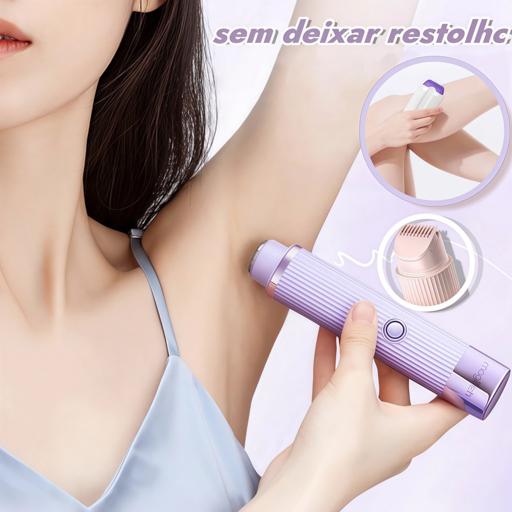Depilador Elétrico Feminino Recarregável ⚡Removedor de Pelos Portátil | Depilador Quadrado