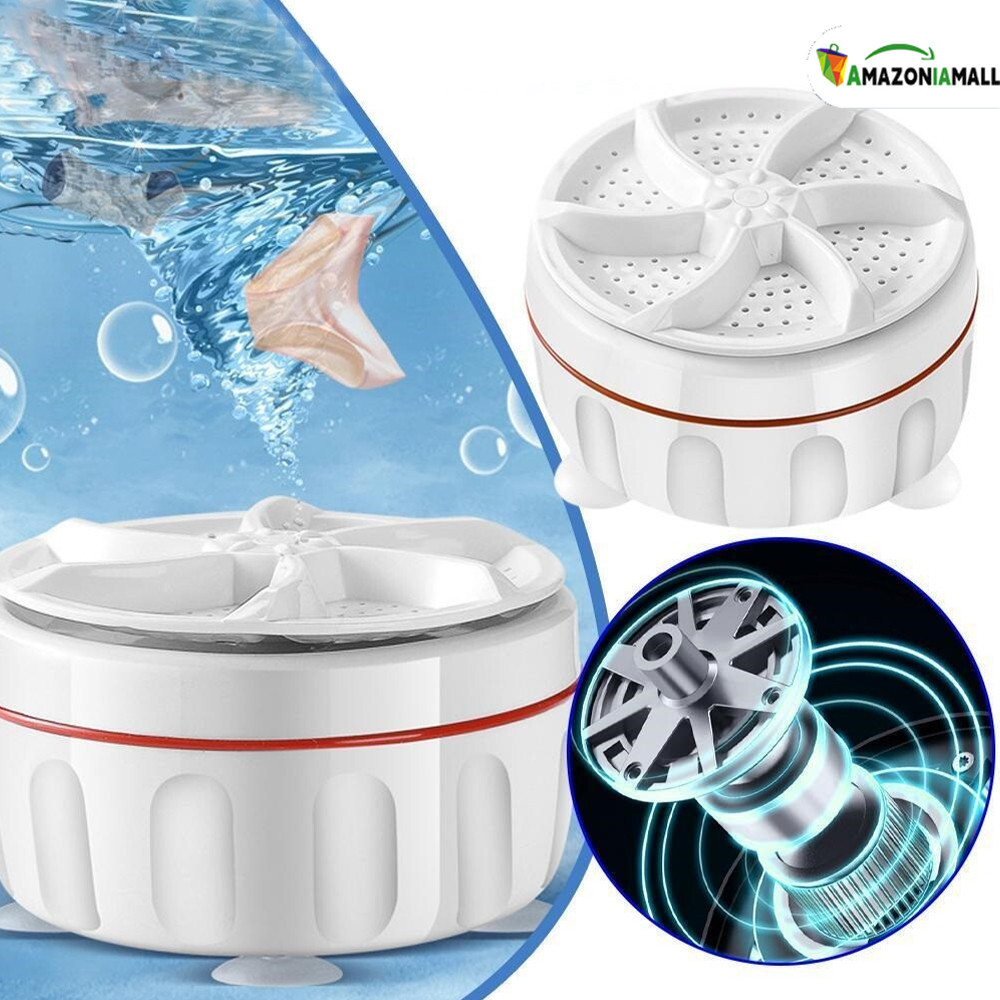 Mini máquina de lavar roupas toalha balde portátil lavagem ultrassônica USB branco lavar louça com USB