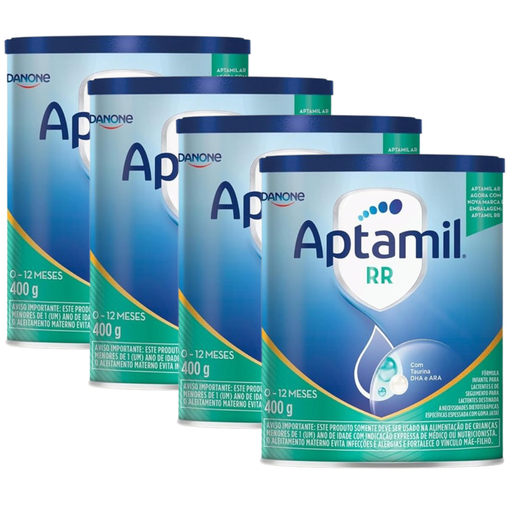 4 Latas- Fórmula Infantil em pó Aptamil RR- Danone -400 Gr
