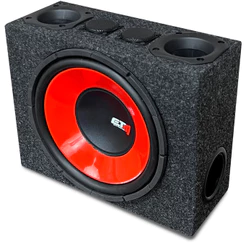 Caixa Trio Slim 12 Subwoofer ETM Tweeters e Drivers – Som Automotivo Pequena e Potente Porta Mala