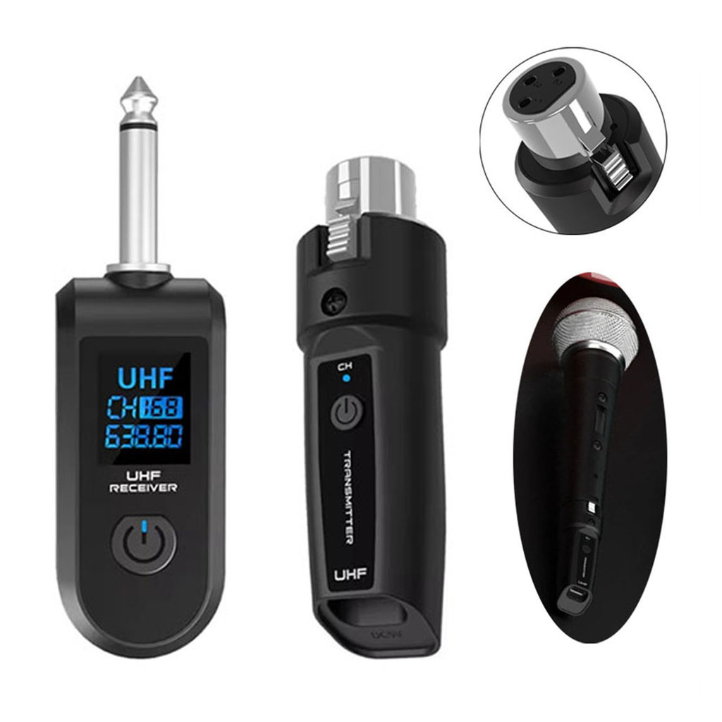 Kit Adaptador Xlr: 1 Transmissor E 1 Receptor De Microfone 2.4G Microfone Sem Fio Para Mixer Dinâmico PA Instrumentos