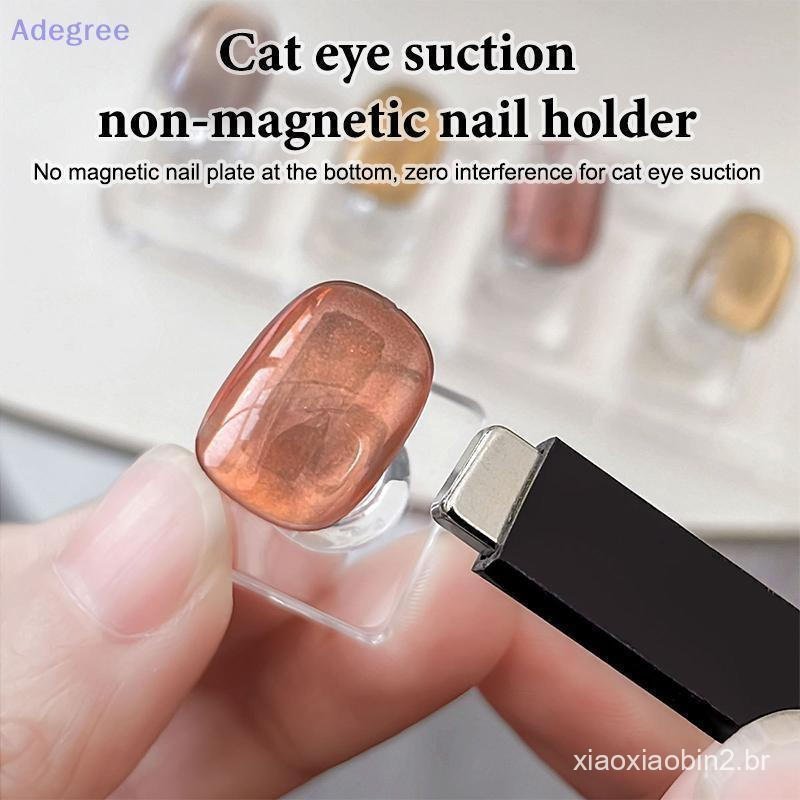 Adegree Suporte De Unhas Não Magnético Pontas Falsas Para Prensa De Gel De Olho De Gato Em Display Ra Acrílico Pintura/T