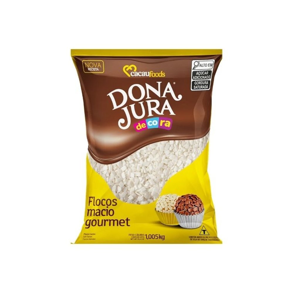 Flocos Sabor Chocolate Branco 1,005kg - Dona Jura