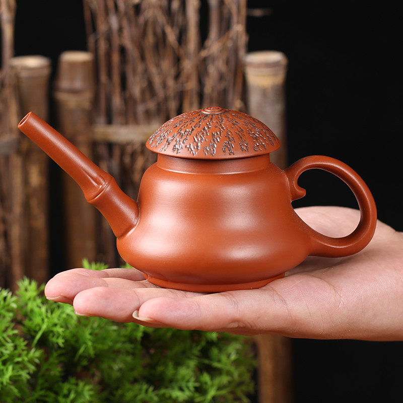Zisha bule de pequena capacidade Chaoshan Zhuni tamanho pequeno bule artesanal Yixing bule único pote cerâmica bule domé