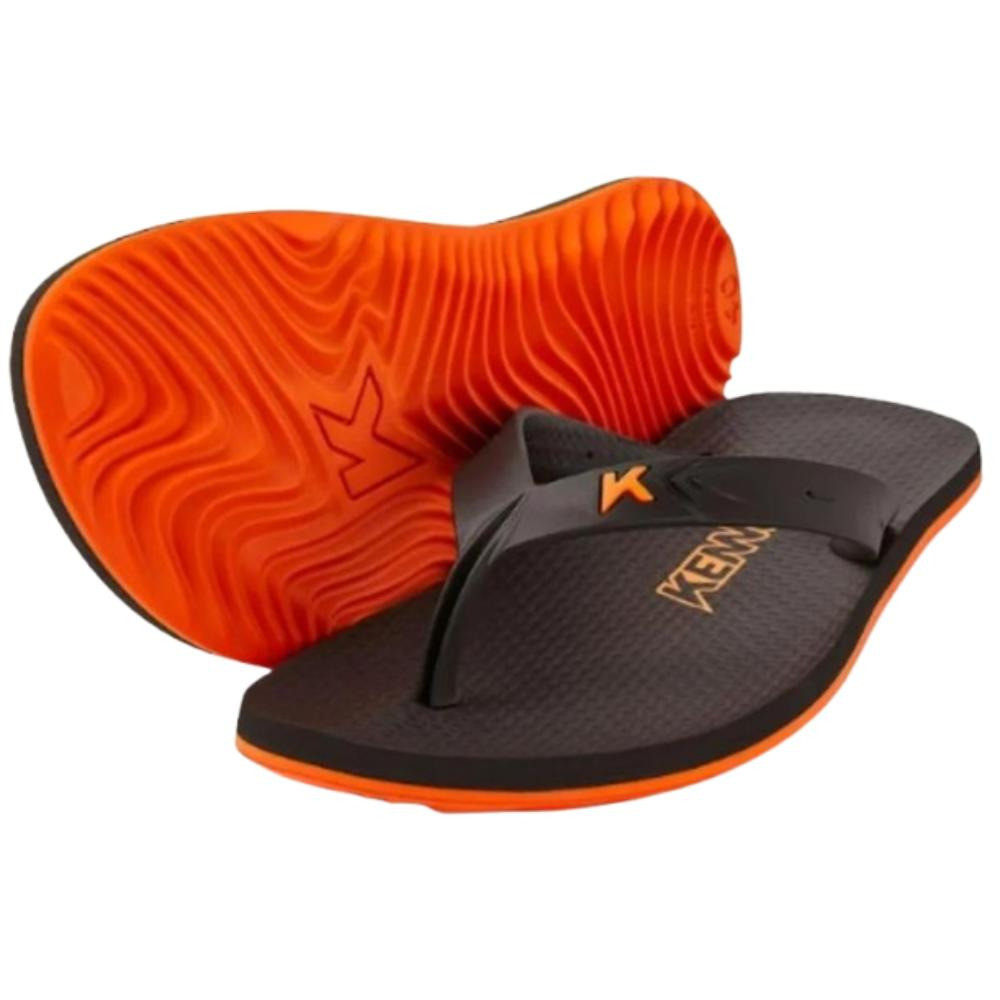 Sandália Kenner New Summer Pvc Preto/Laranja