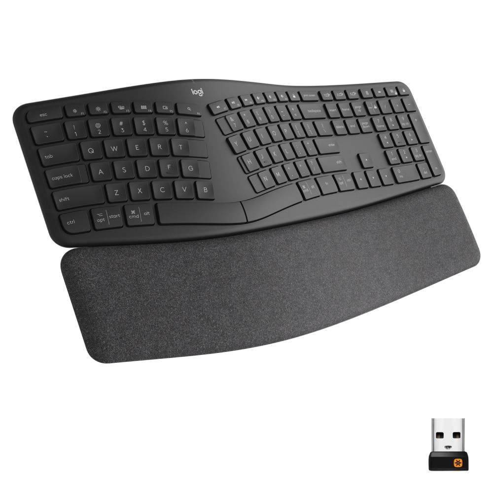 Teclado sem fio Logitech ERGO K860 - Windows e Mac.