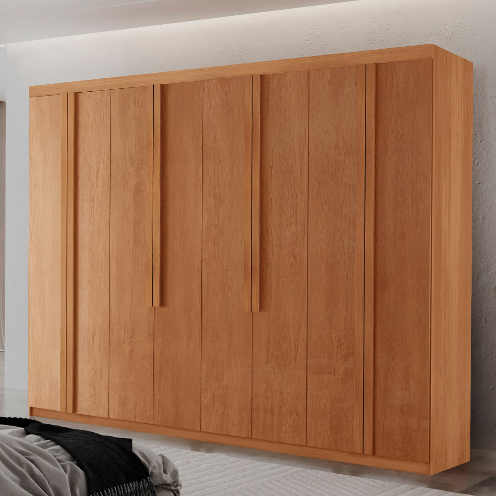 Guarda Roupa Casal Senna MDF com 8 Portas 4 Gavetas Moderna Mobília
