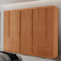 Guarda Roupa Casal Pollo MDF com 8 Portas 4 Gavetas Moderna Mobília