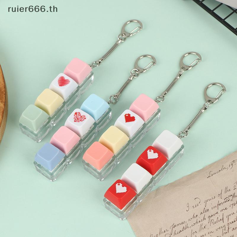 ruier Teclado Mecânico Interruptor Chaveiro Conjunto Alívio Do Estresse Brinquedos DIY Pressionando Sensorial Para Adult