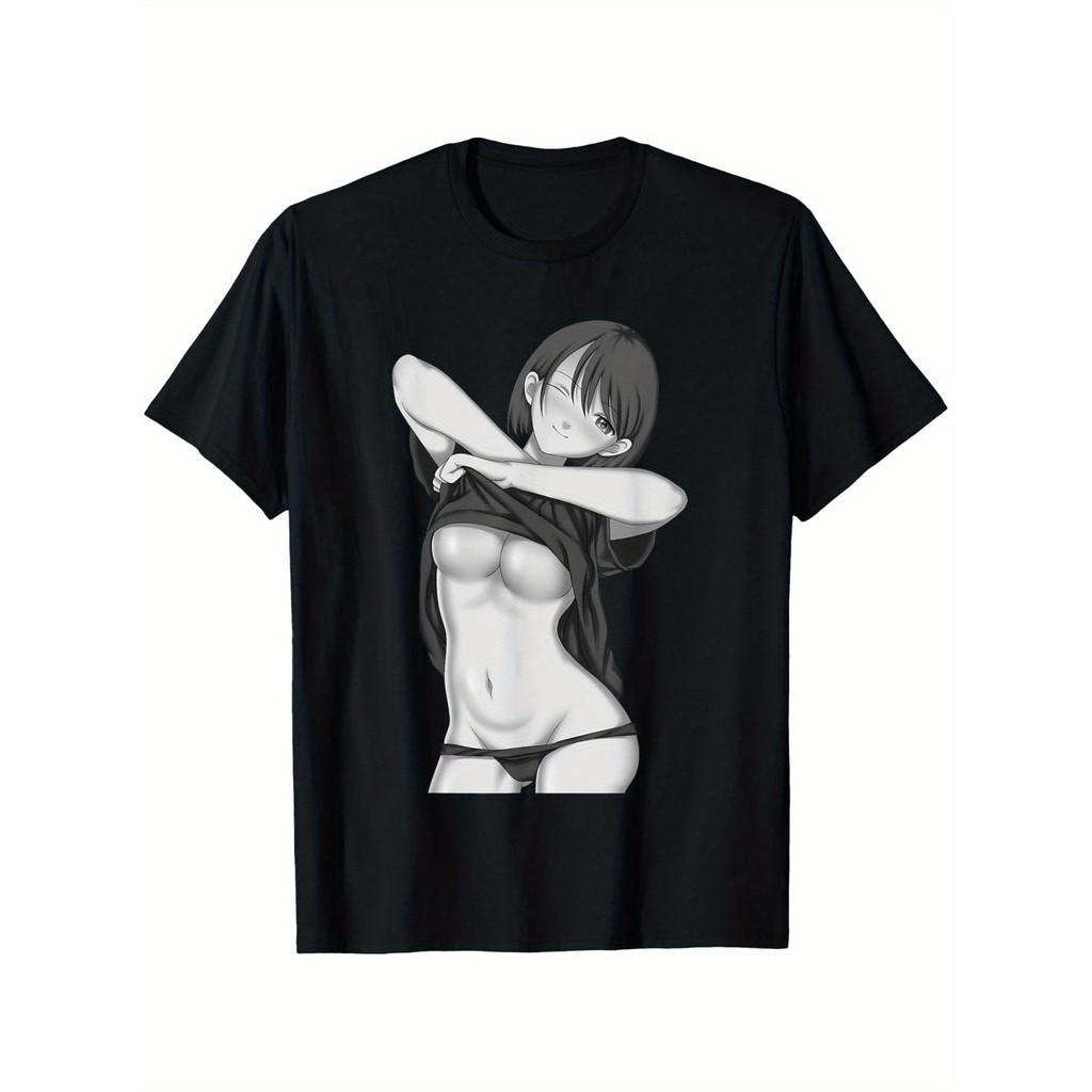 Camiseta Unissex Premium Anime Personagem Monocromático, Básica Oversized 100% Algodão Confecção Própria