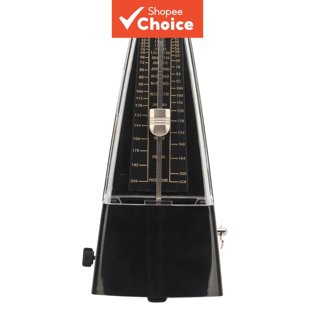 Miwayer Metrônomo Mecânico Preto - Universal para Piano, Bateria, Violino, Baixo | Treino e Prática de Ritmo Musical