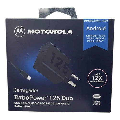 Carregador Para Motorola 125w Turbo Power Type C