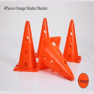 Conjunto de 4 peças de equipamento de treino para futebol e basquete, cones de marcação, postes e obstáculos para prátic