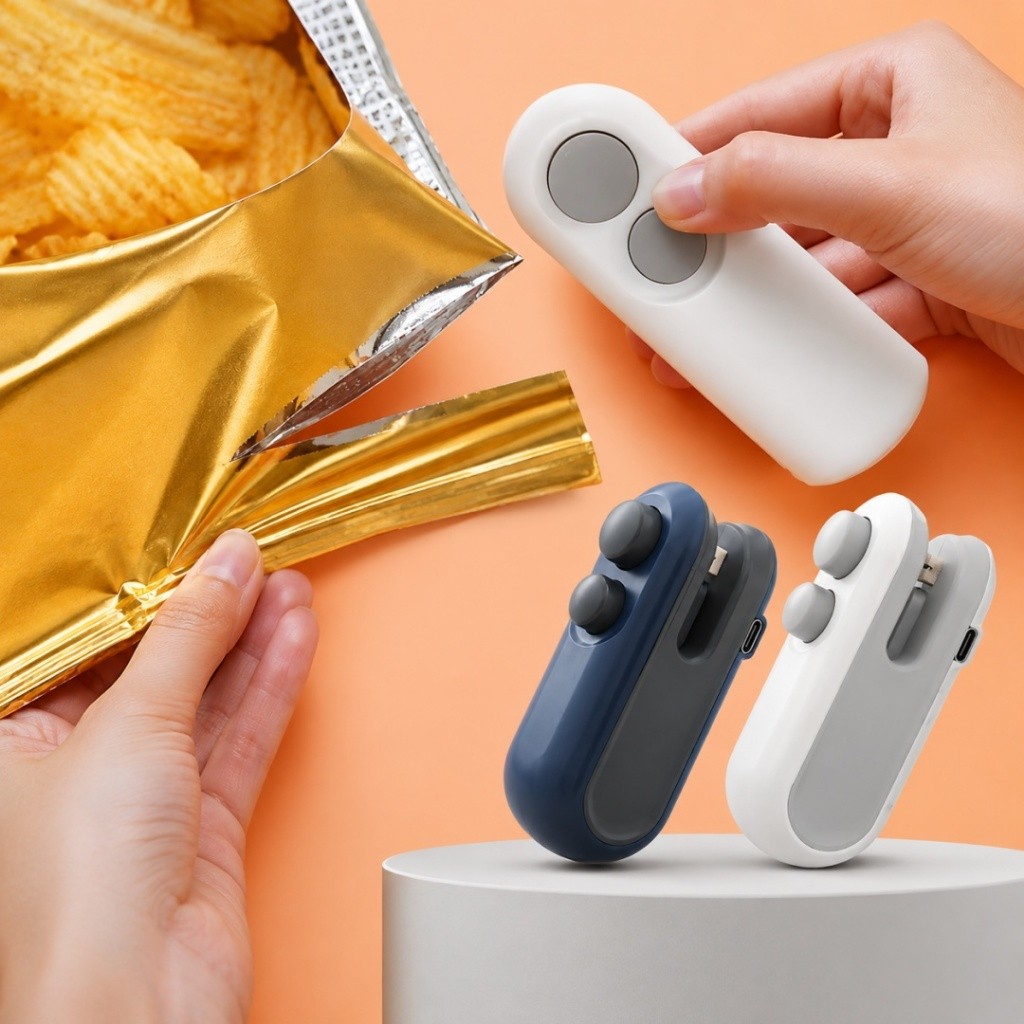 Fechador de Embalagens Mini USB Seladora Térmica Para Sacos Plásticos e Petiscos