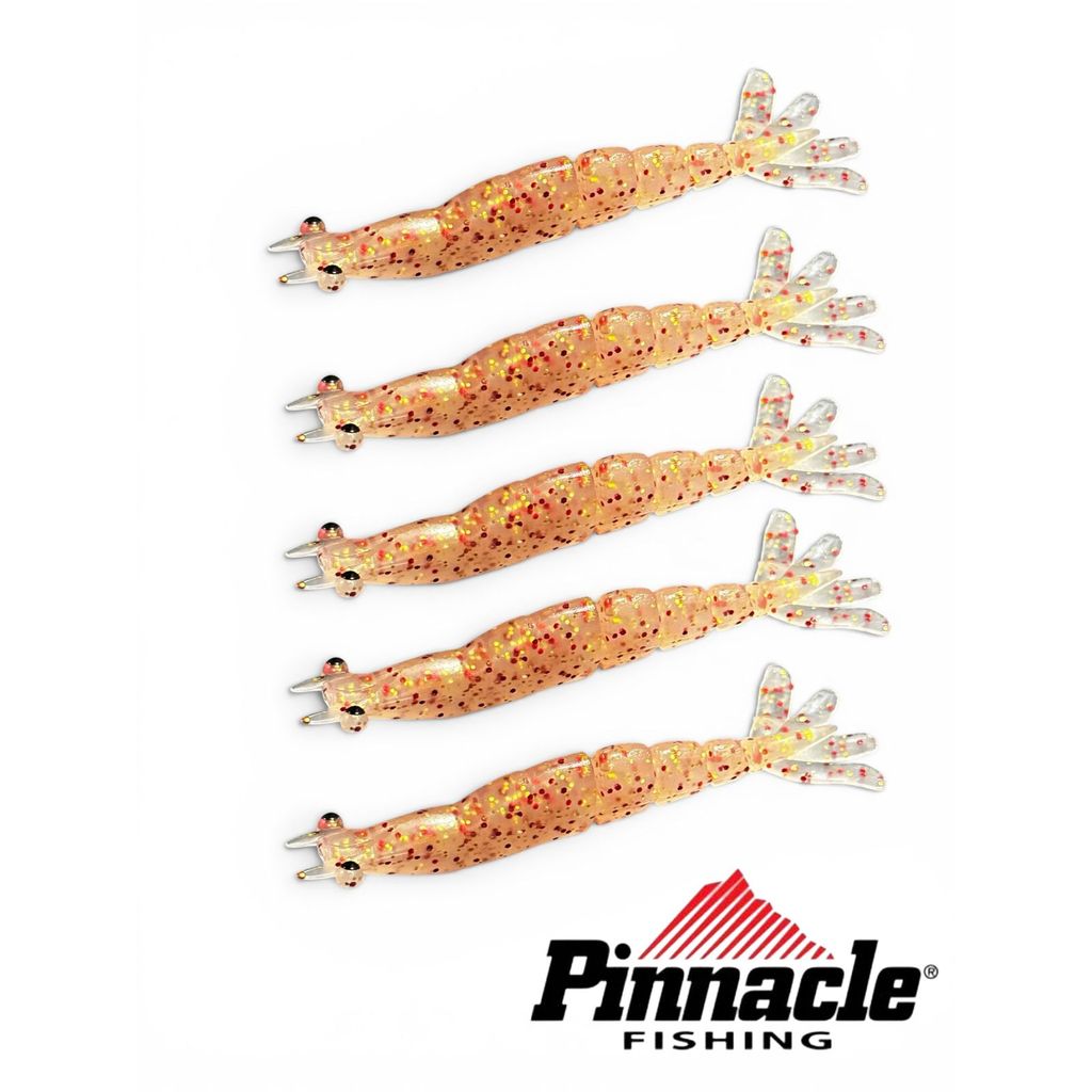 Isca SOFT Camarão PITU 80 Articulado PNC / 5 pçs - COR BRONZE