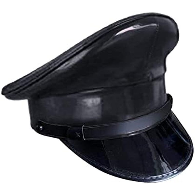 Chapéu Uniforme Deluxe Couro Falso Para Boate Homens Mulheres