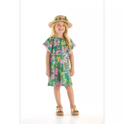 Vestido Algodão Manga Evasê Up Baby
