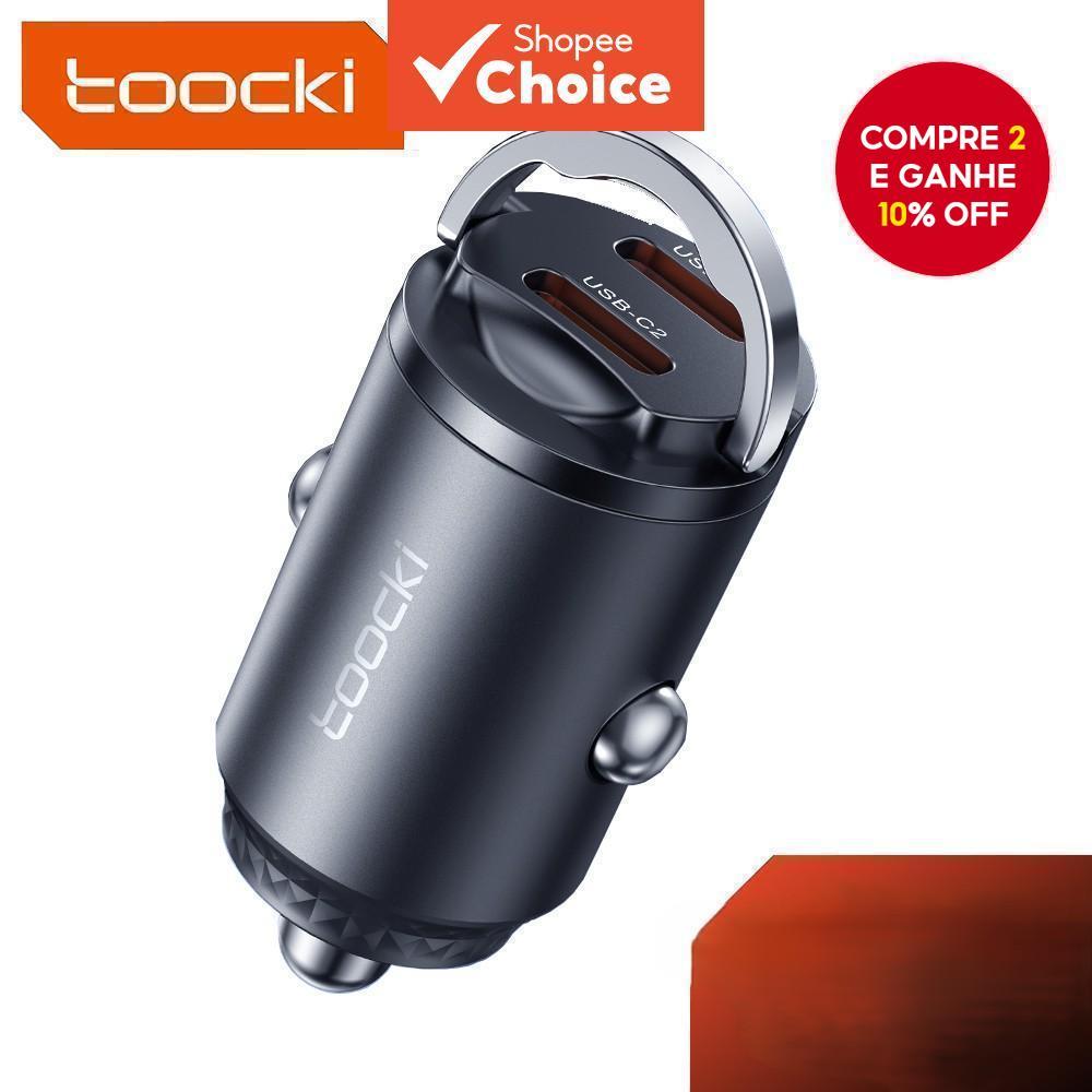 Toocki 18W USB C Carregador De Carro Rápido QC 3.0 PPS Mini PD 45W Puxar Anel Super Carregamento Tipo Telefone Para Xiao