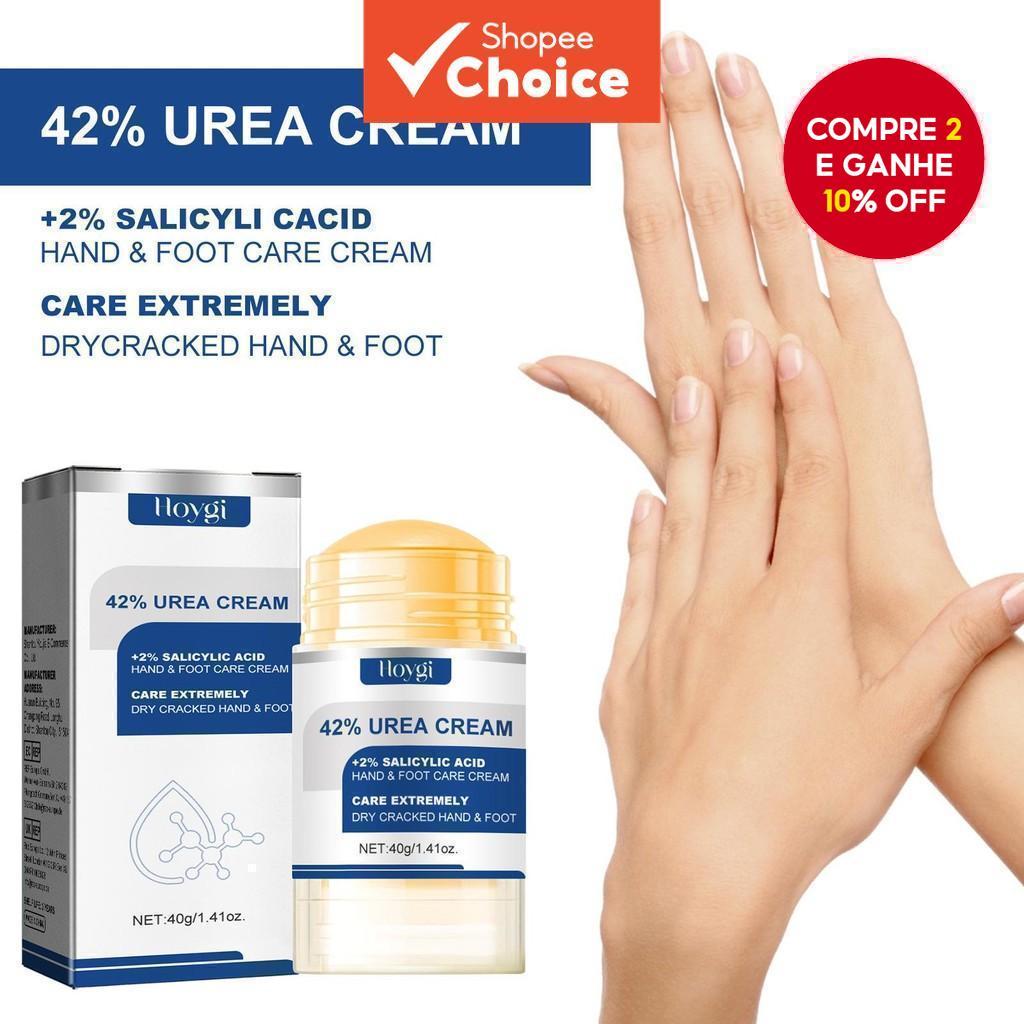 Creme para os pés ultra-hidratante com 60% de ureia e aloe vera - 40g, para amaciar pés secos e rachados - Solução