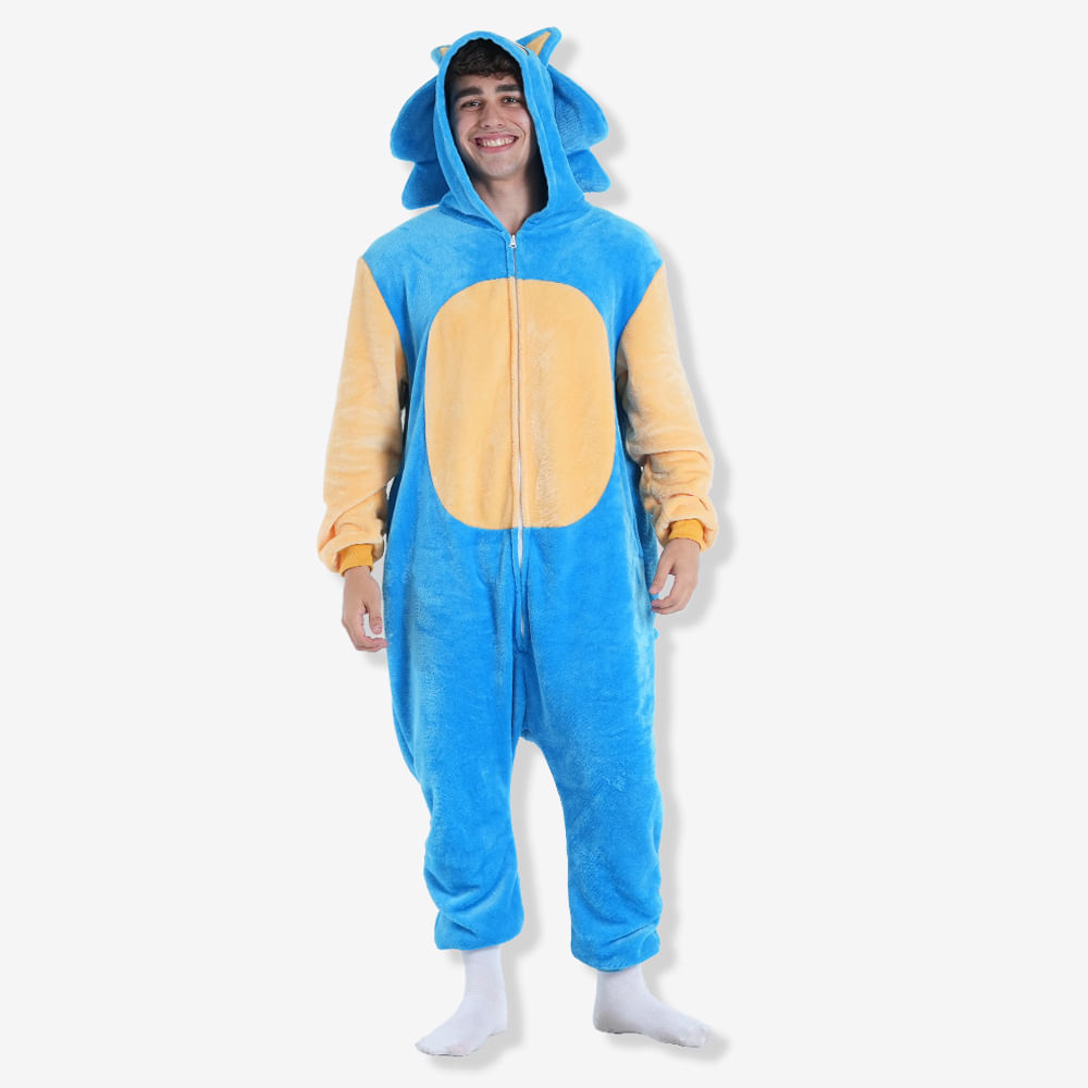 Macacão Kigurumi Sonic em Oferta na Shopee