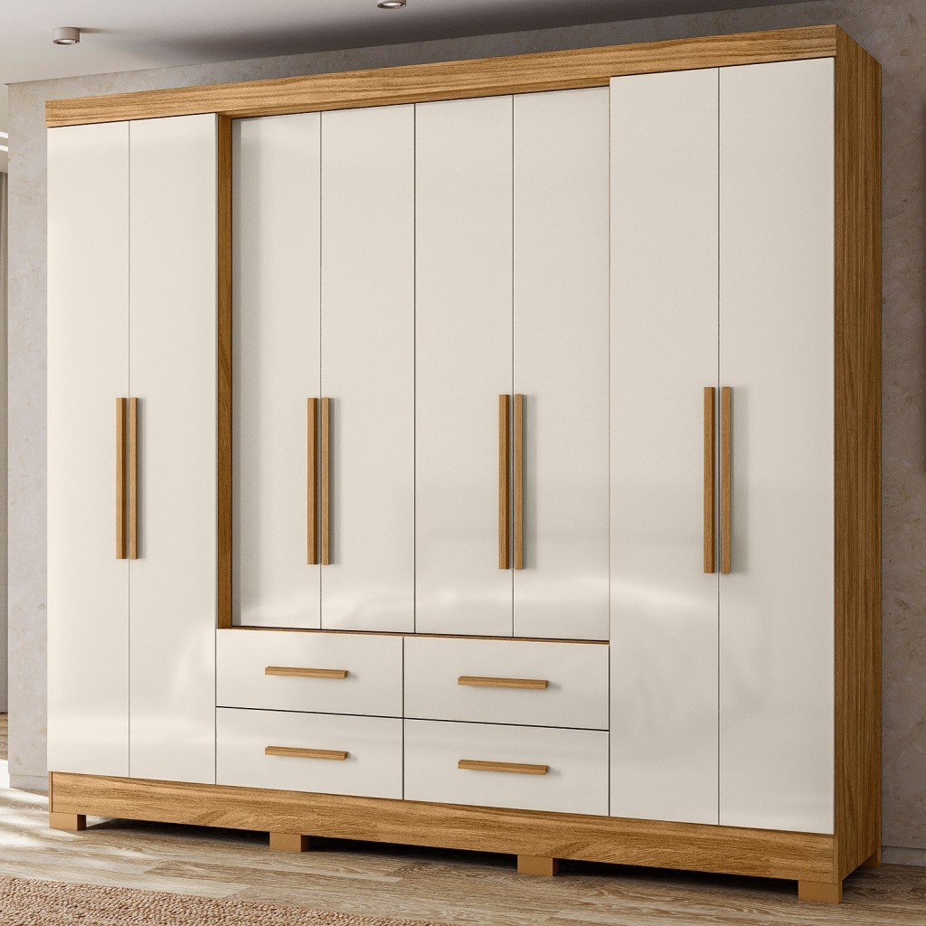 Guarda Roupa Casal San Lorenzo 8 Portas 4 Gavetas Moval