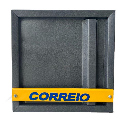 Caixa De Correio Vertical Grade Portão Cinza Prática Moderna