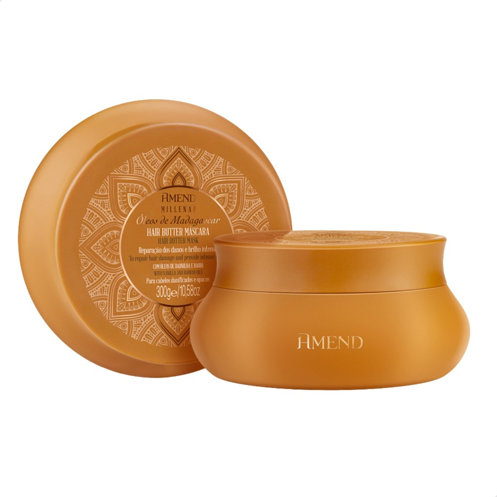 AMEND MILLENAR OLEO DE MADAGASCAR H.BUTTER MASCARA 300G-1270 em Oferta na Shopee