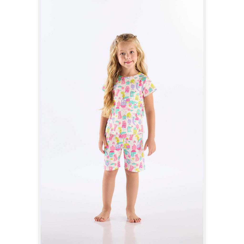Pijama Infantil Feminino em Suedine Up Baby